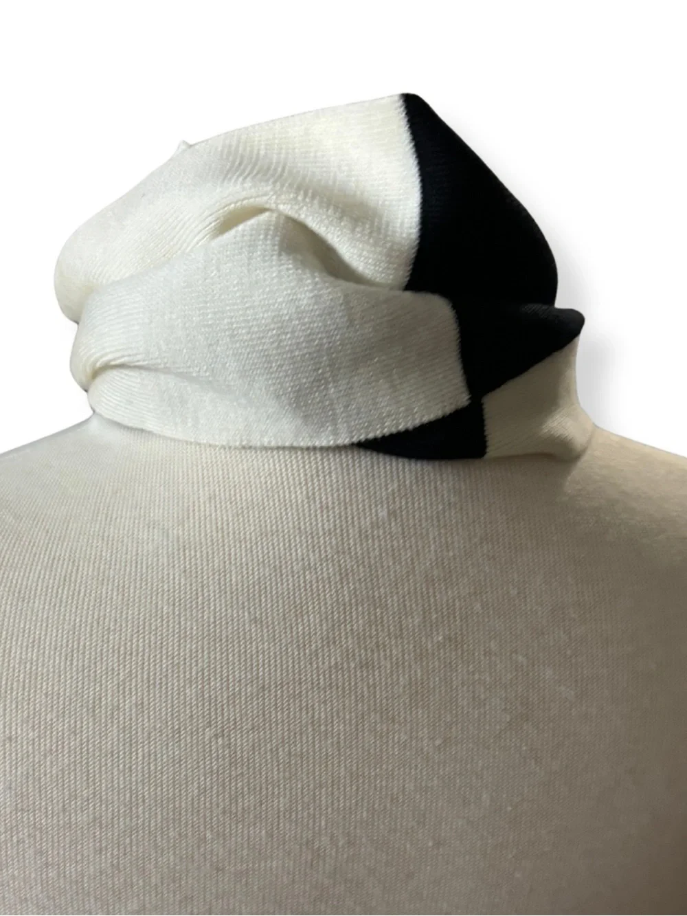 Kate Spade New York Black White Striped Colorblock Extra Long Scarf